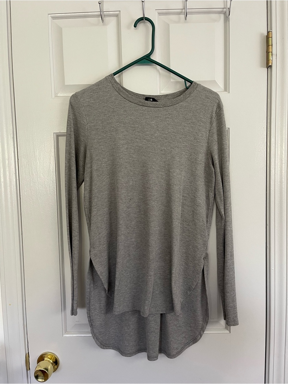 Gray Long Sleeve High-Low Tunic